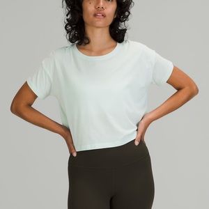Lululemon Cates Crop Tee Shirt Delicate Mint NWT